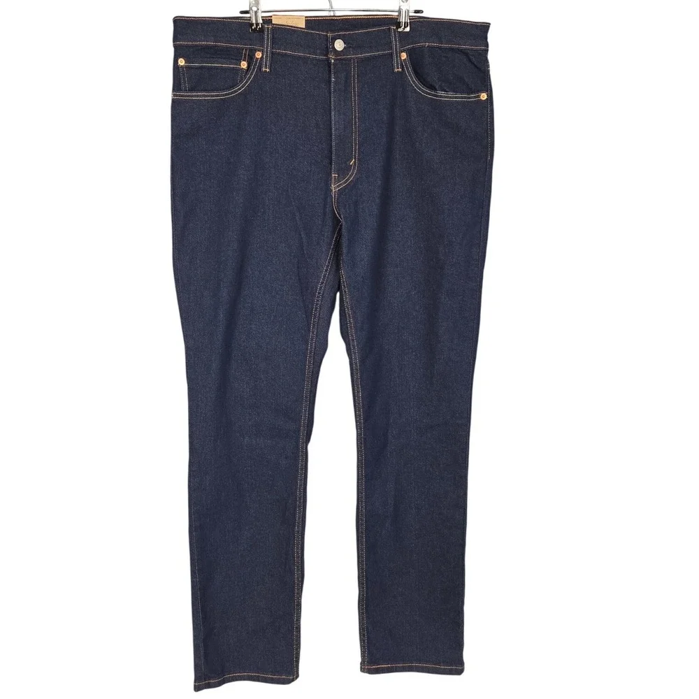 Levis 511 Slim Fit Jeans Mens 38x32 Dark Wash Indigo Stretch Denim Straight NEW